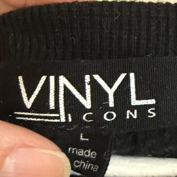 Black Blondie Fringe Studded Graphic Sweatshirt Women’s Large Black - Picture 3 of 8